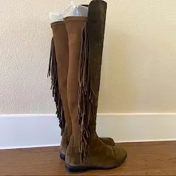 Stuart Weitzman MANE OTK Boots In MOSS GREEN - Picture 9 of 17